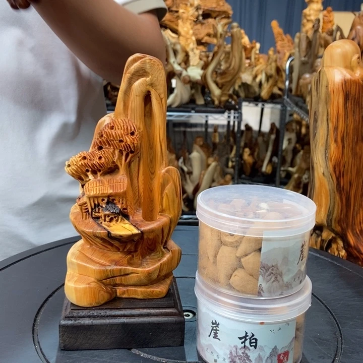 柏木（崖柏）山水倒流香送两盒香