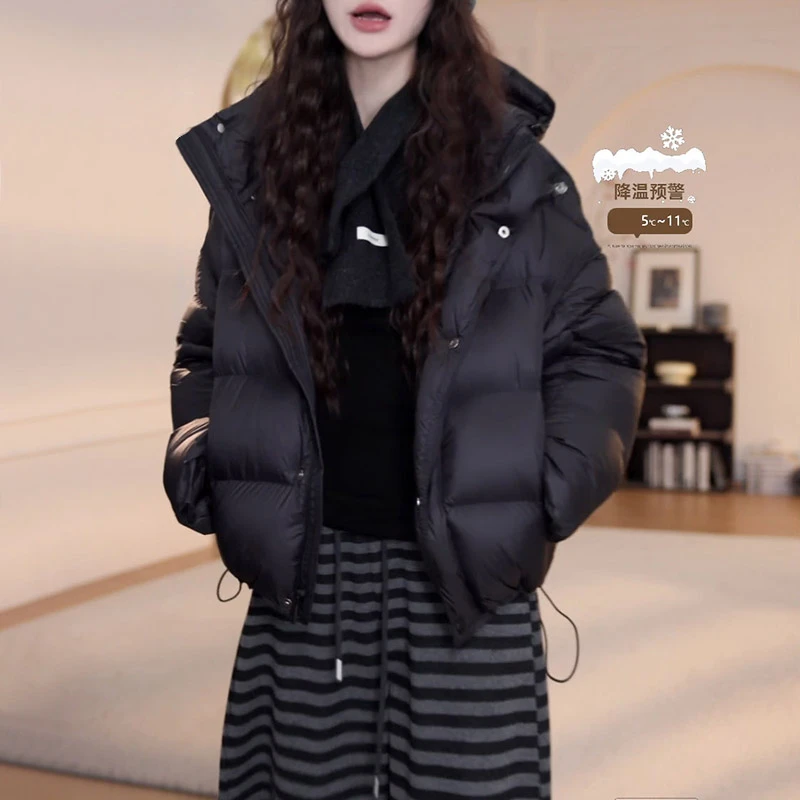 冬季保暖加绒加厚保暖棉服女款2025新款宽松时尚洋气减龄厚外套女