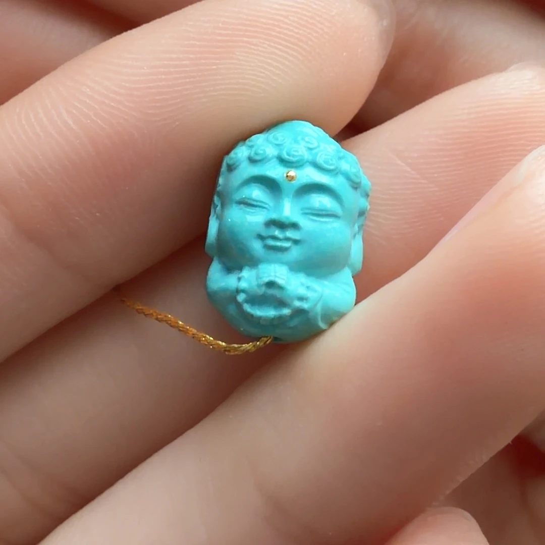 绿松石18K金镶嵌颈饰