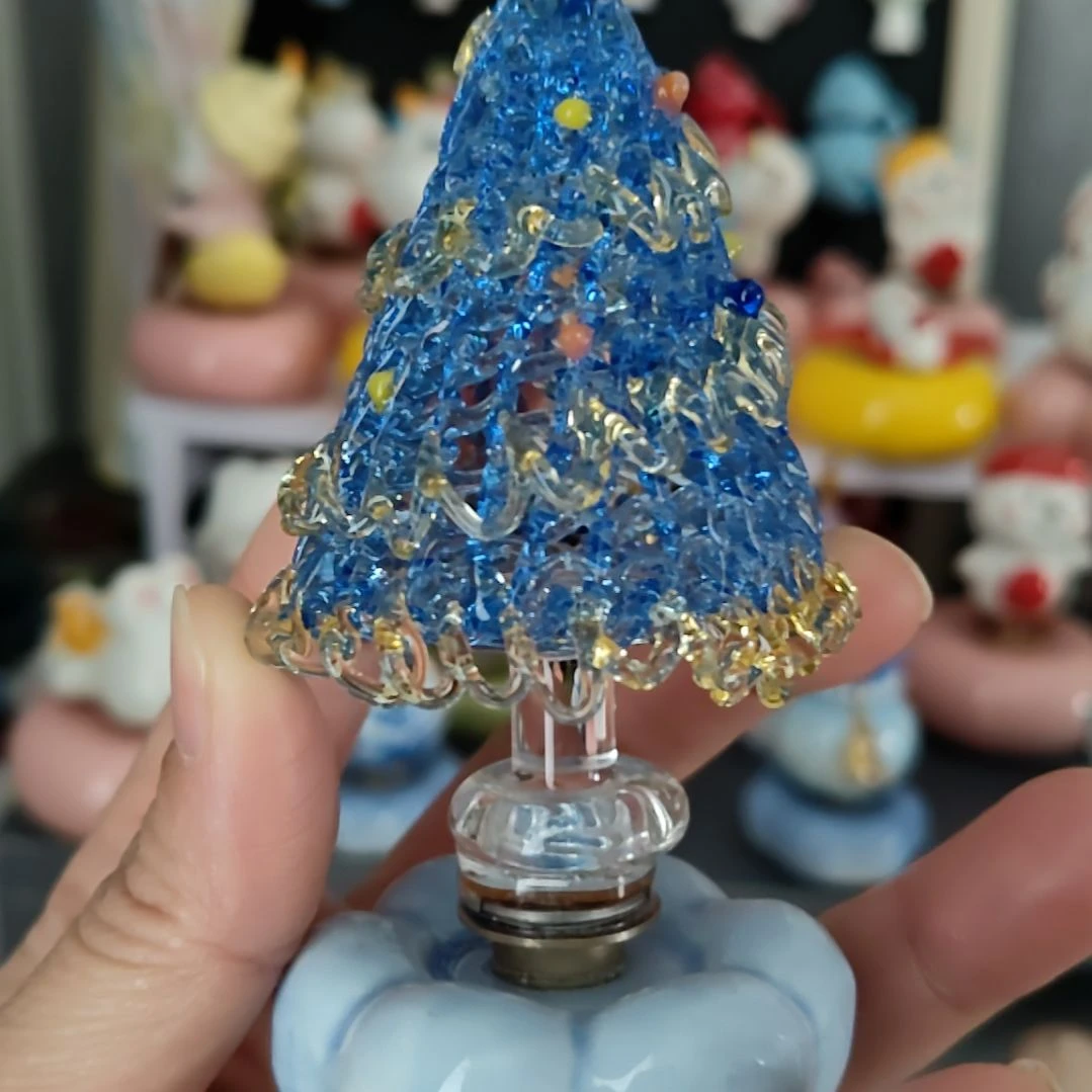 琉璃带灯圣诞树摆件1个