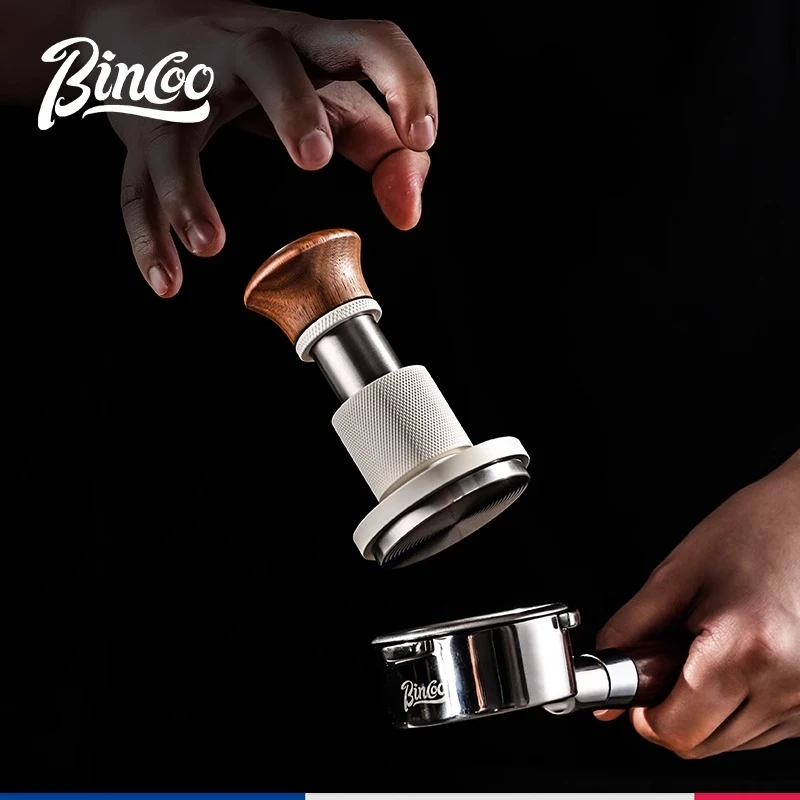 Bincoo恒力咖啡压粉锤30磅冲击螺纹意式咖啡机配件回弹压粉器具