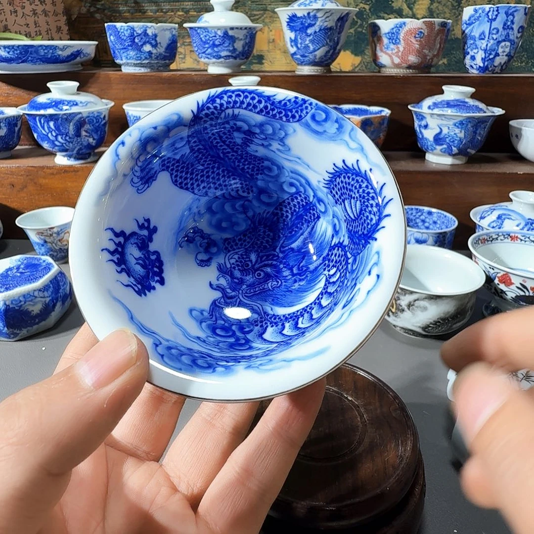 泥塑主人杯手工手绘微微瑕