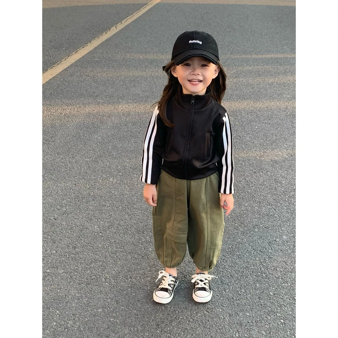 现货壹妈童装女童秋装外套新款潮酷穿搭儿童时髦炸街女宝宝棒球服