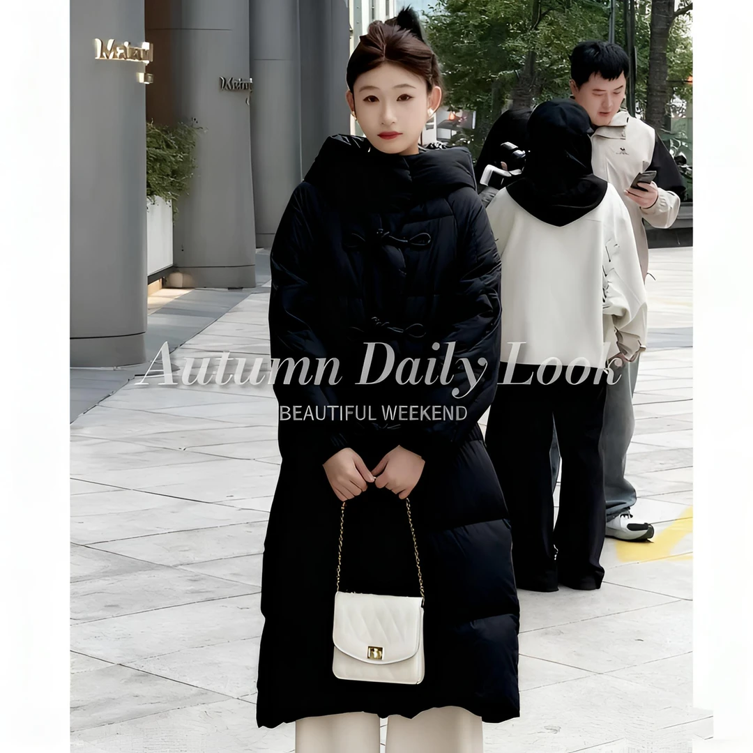 2025新国标90白鸭绒大羽绒被款时尚百搭显瘦保暖羽绒服22176