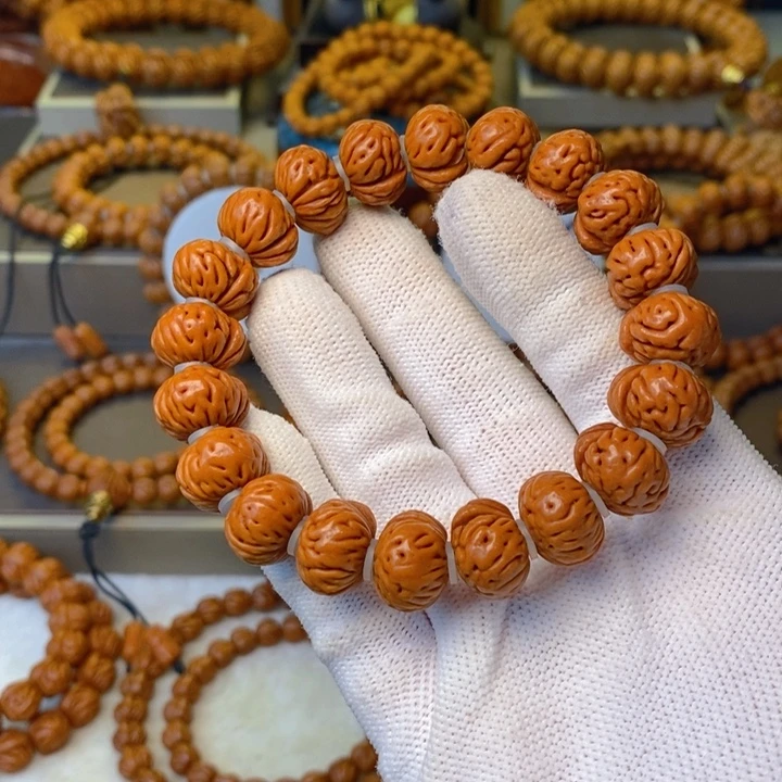 心***音吊坠桃核秦岭龙纹