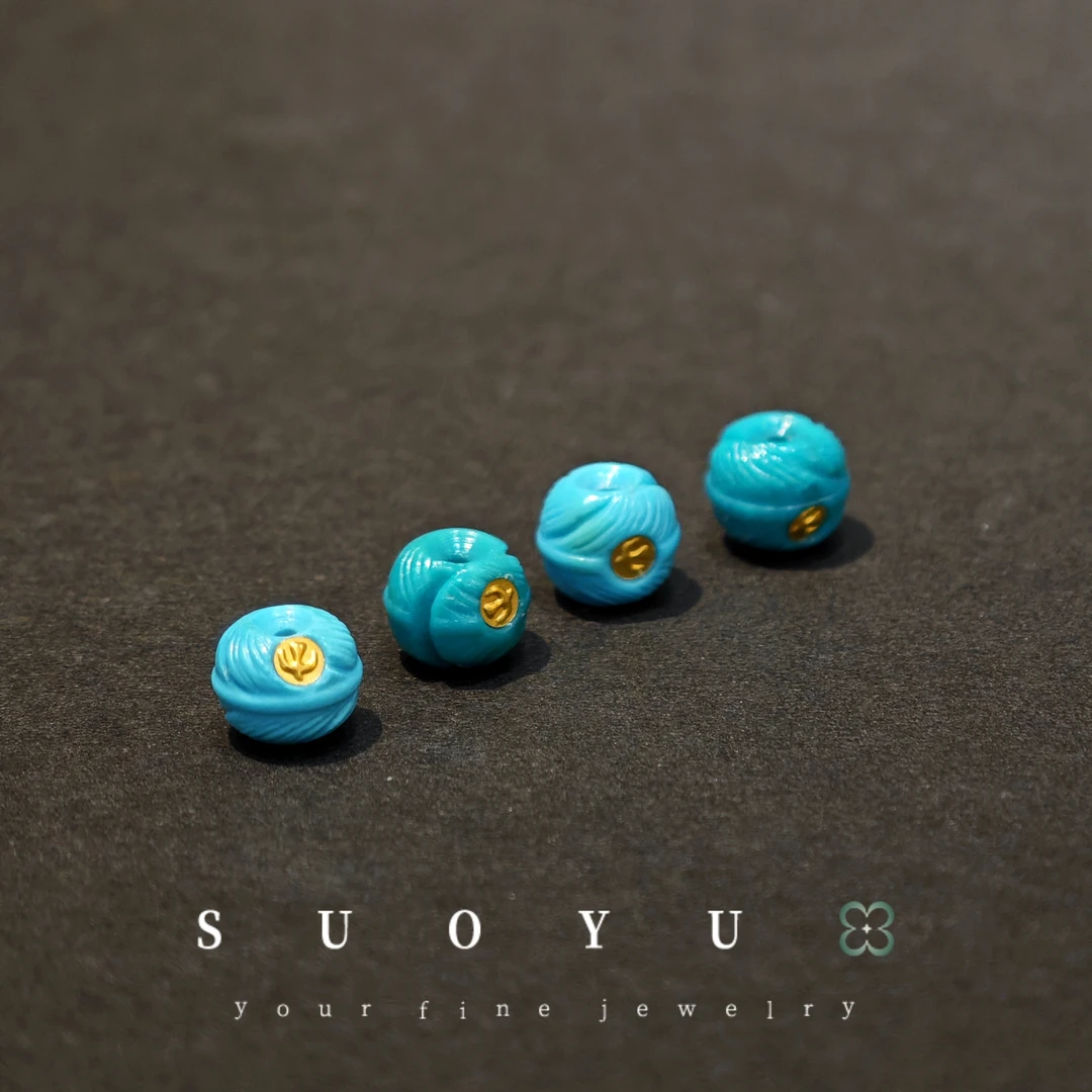 子乔专属【海阔天空】绿松羽毛|26 B490001-diy配件*#多样性发一颗