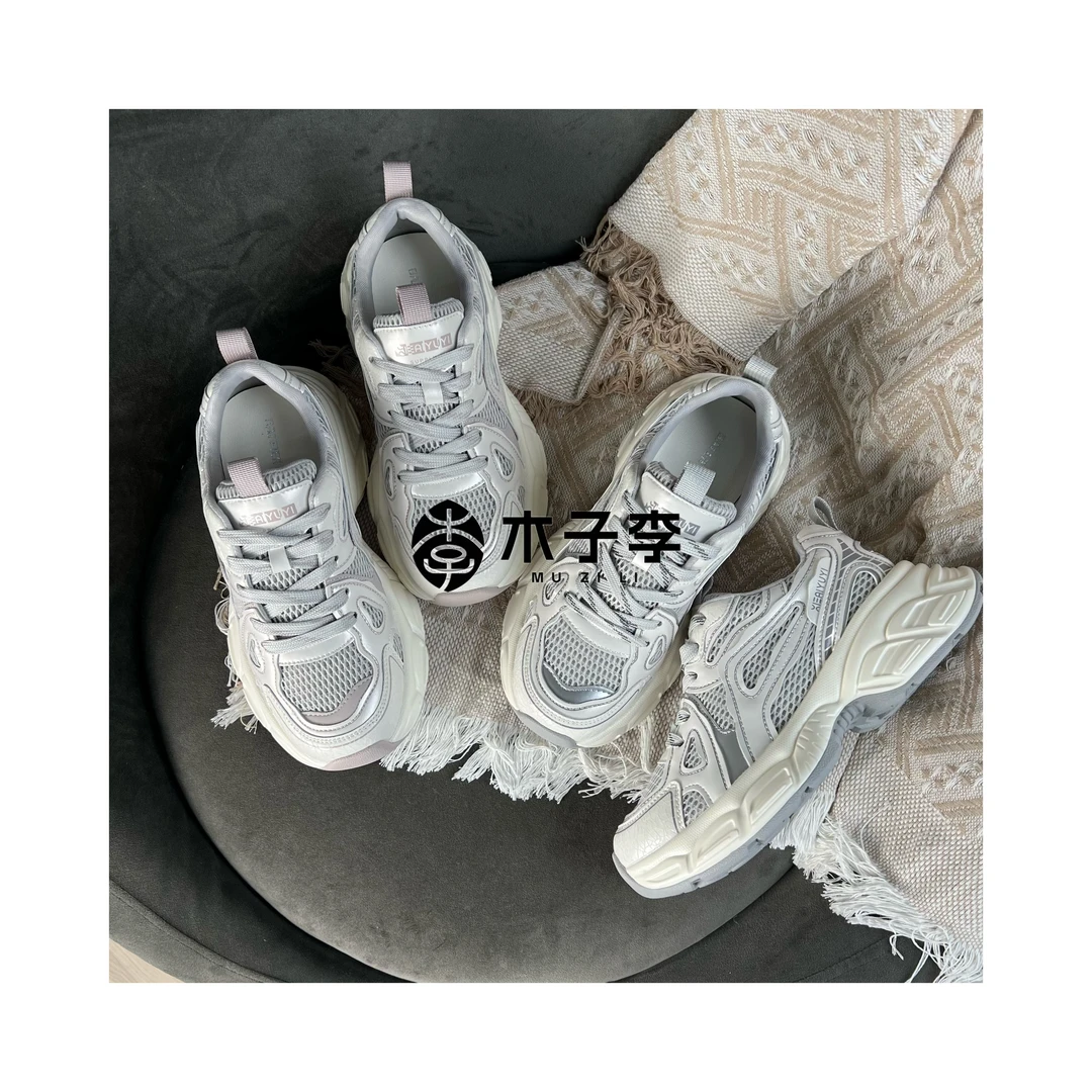 木子李透网透气厚底增高老爹鞋舒适不累脚春季新款时尚百搭202-31