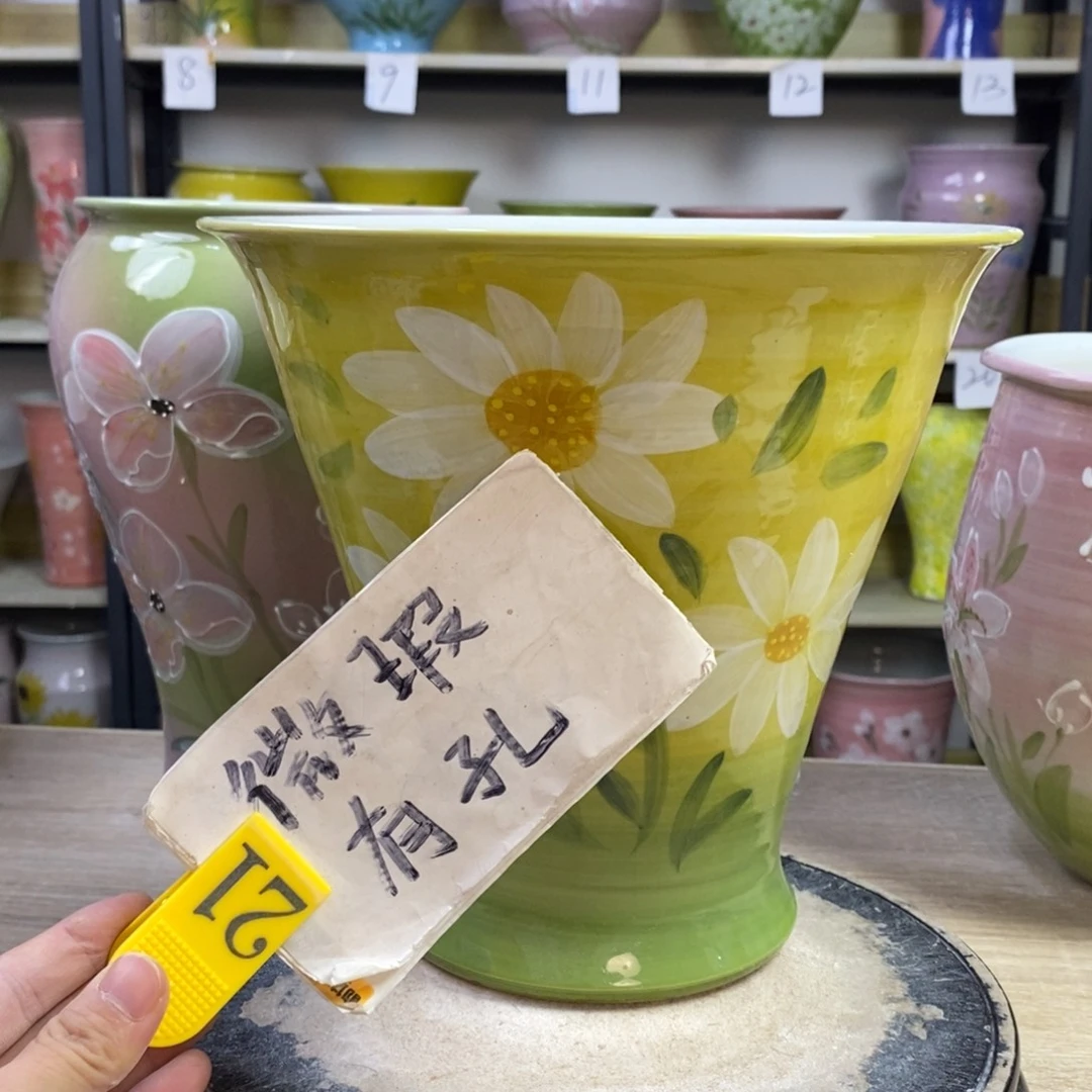 景德镇手工手绘陶瓷花盆