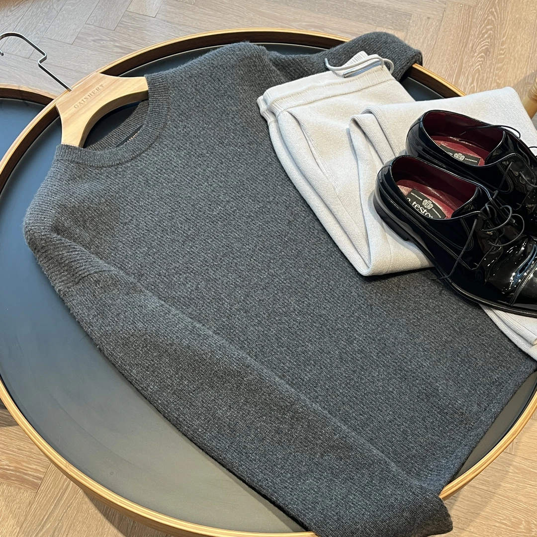 Gaishery【冬季新款25F/W】意大利设计师款经典基础圆领100山羊绒