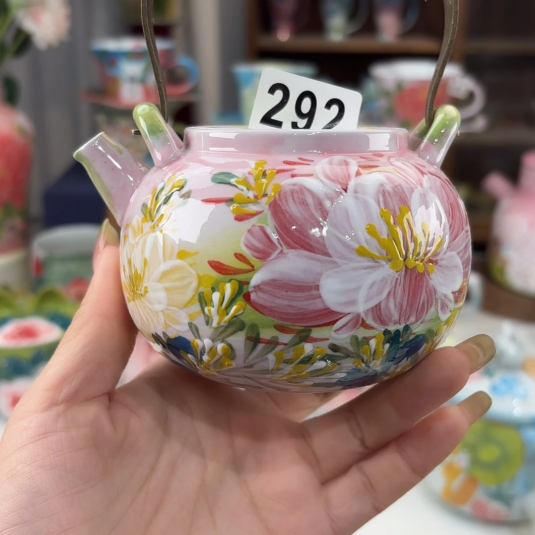 景德镇手绘高温釉下彩陶瓷茶具