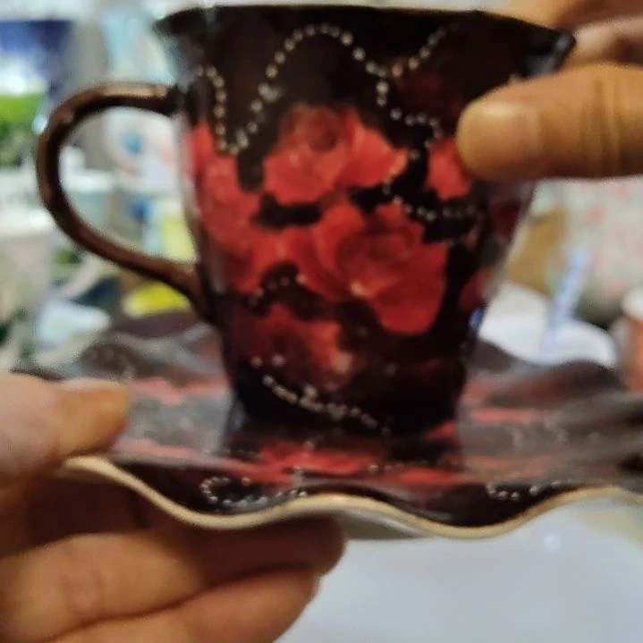 杯子瓷景德镇陶瓷釉下彩咖啡杯