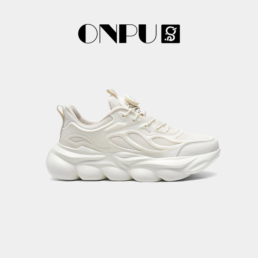 2025夏季新款旋转纽扣男女情侣款透气跑步鞋时尚运动网面休闲鞋