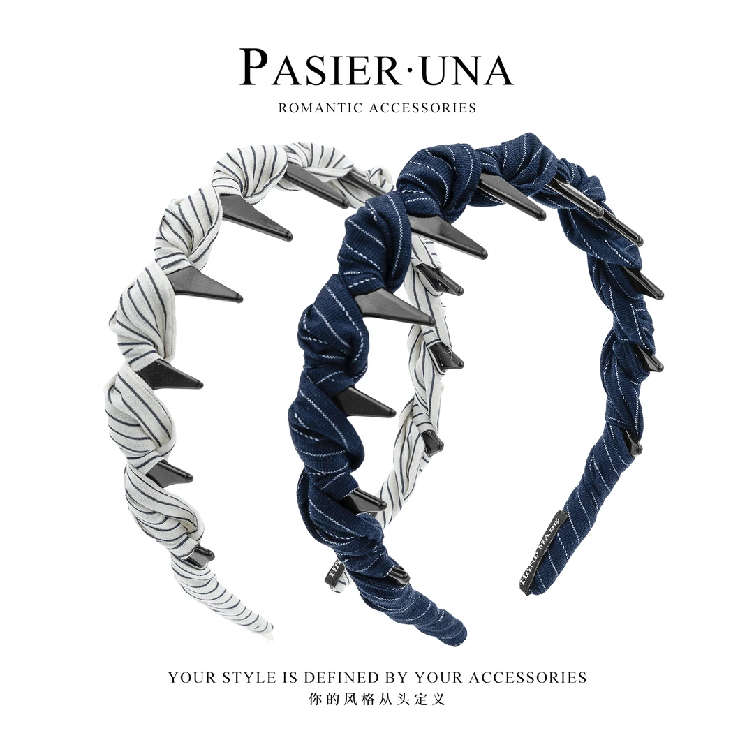 2025新款卷卷波浪发箍简约百搭头箍编织时尚气质NN228