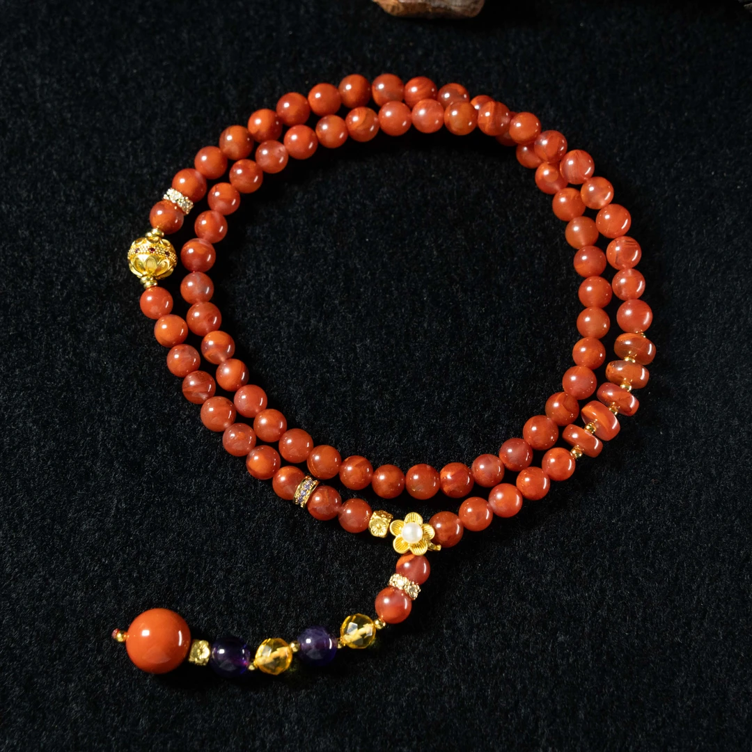 6mmT南红DIY项链/9809670388