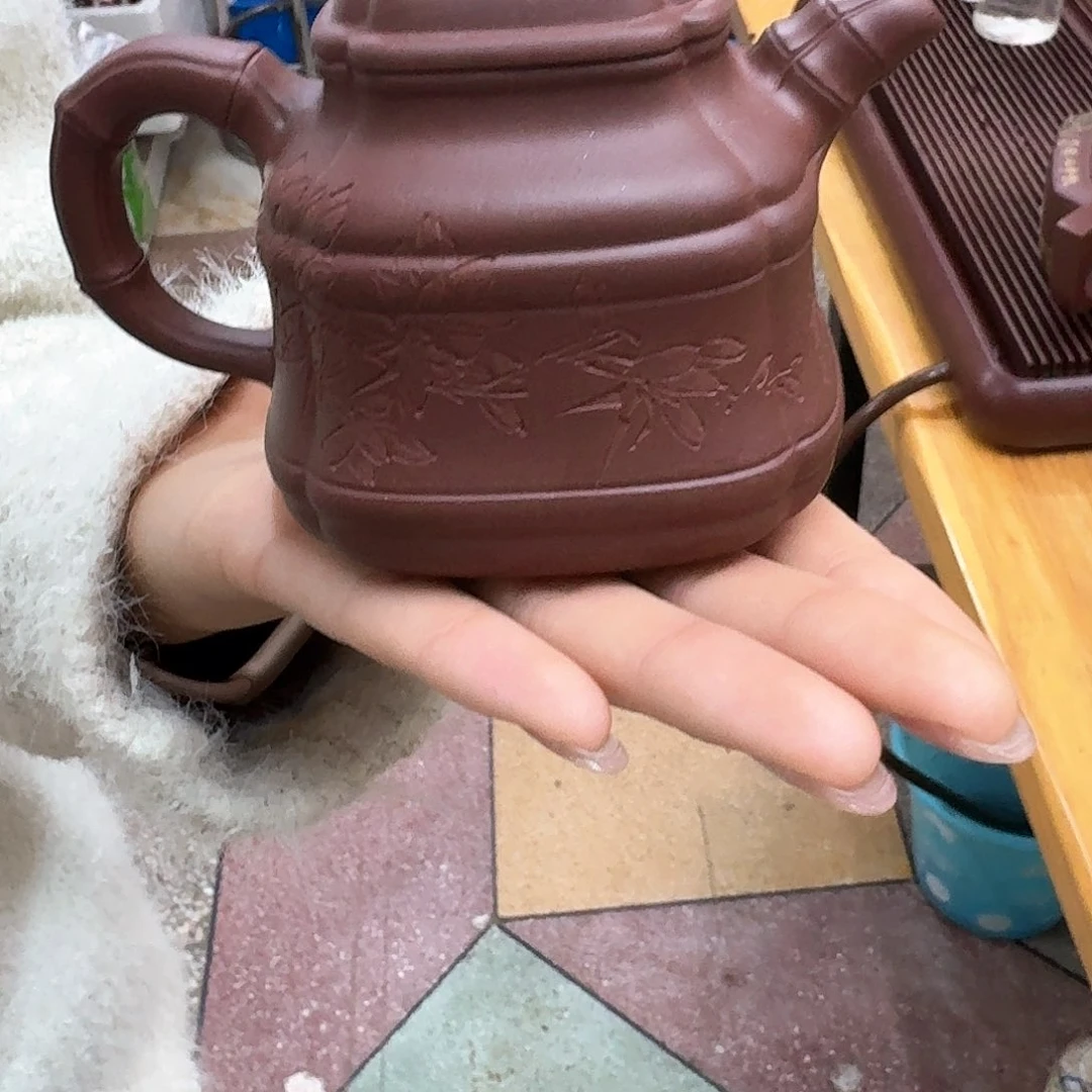 紫砂茶壶紫砂壶四方竹鼎230cc