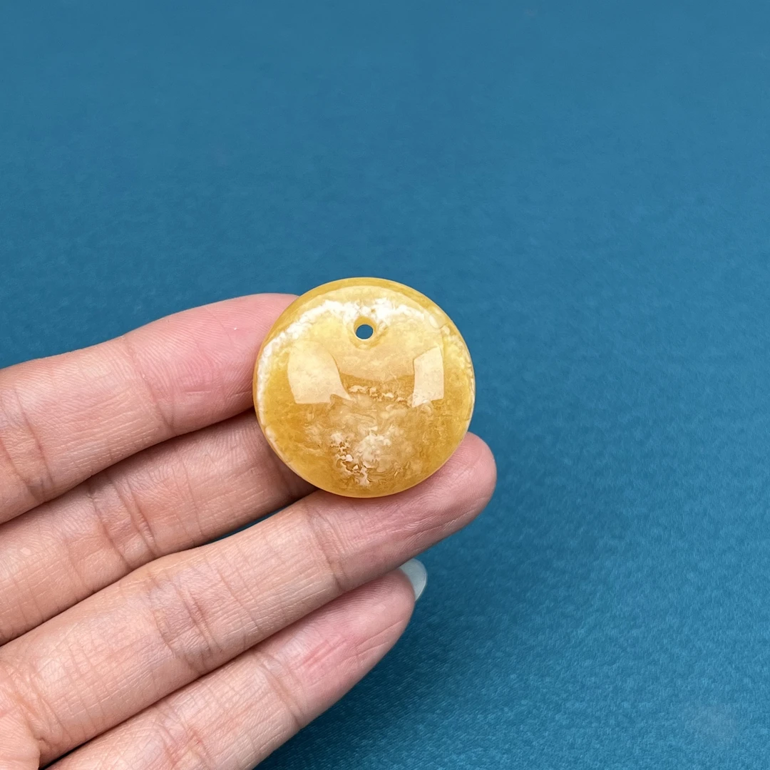 M4427天然原矿蜜蜡 微花粉公主扣 27*11mm抖音基地质检发货