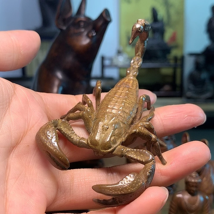 铜蝎子 茶宠 摆件