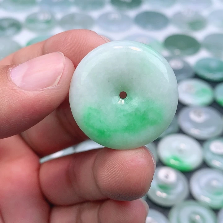 翡翠未镶嵌颈饰缅甸天然A货翡翠29.5-6.0