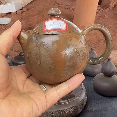 梦***o戬谷龙窑柴烧茶壶42