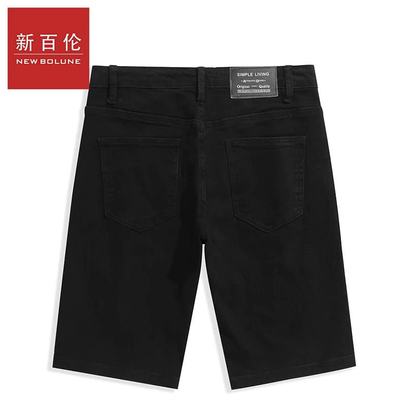 新百伦牛仔短裤男夏季新款基础百搭弹力日常凉感休闲水洗耐磨短裤