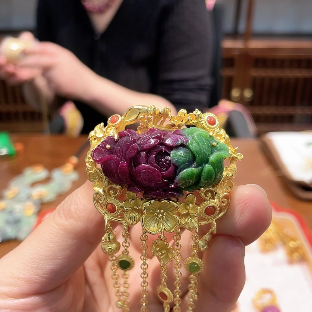 锦纶非金属戒指红宝