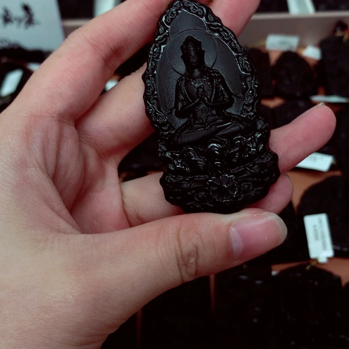 天然缅料a货钢琴黑特色题材挂件