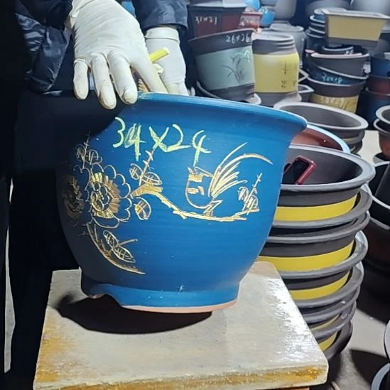 宜兴紫砂花盆清清楚