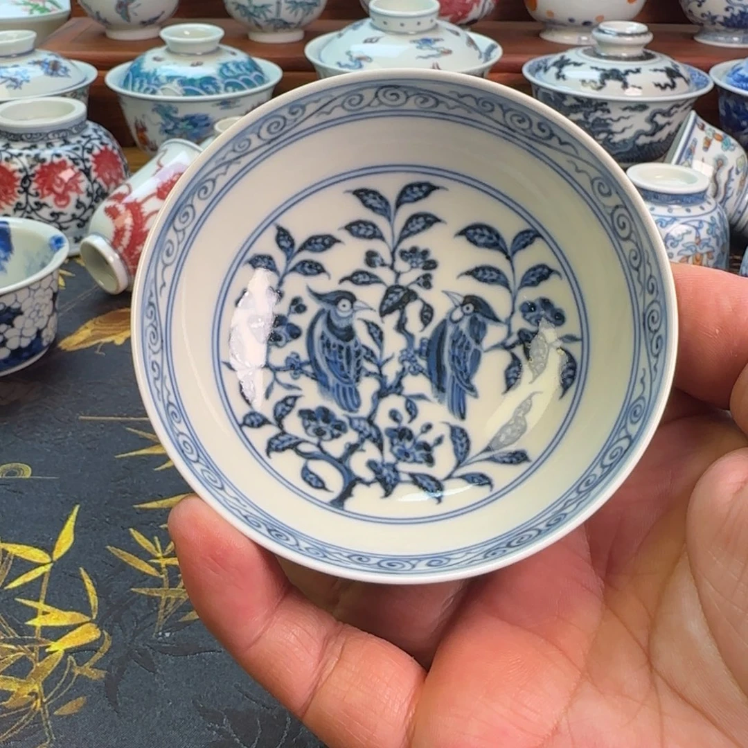 折枝果花鸟普洱主人杯