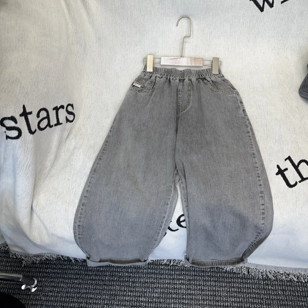 KM PERSONALITY 2025 新款 夏季儿童牛仔裤薄长裤2528