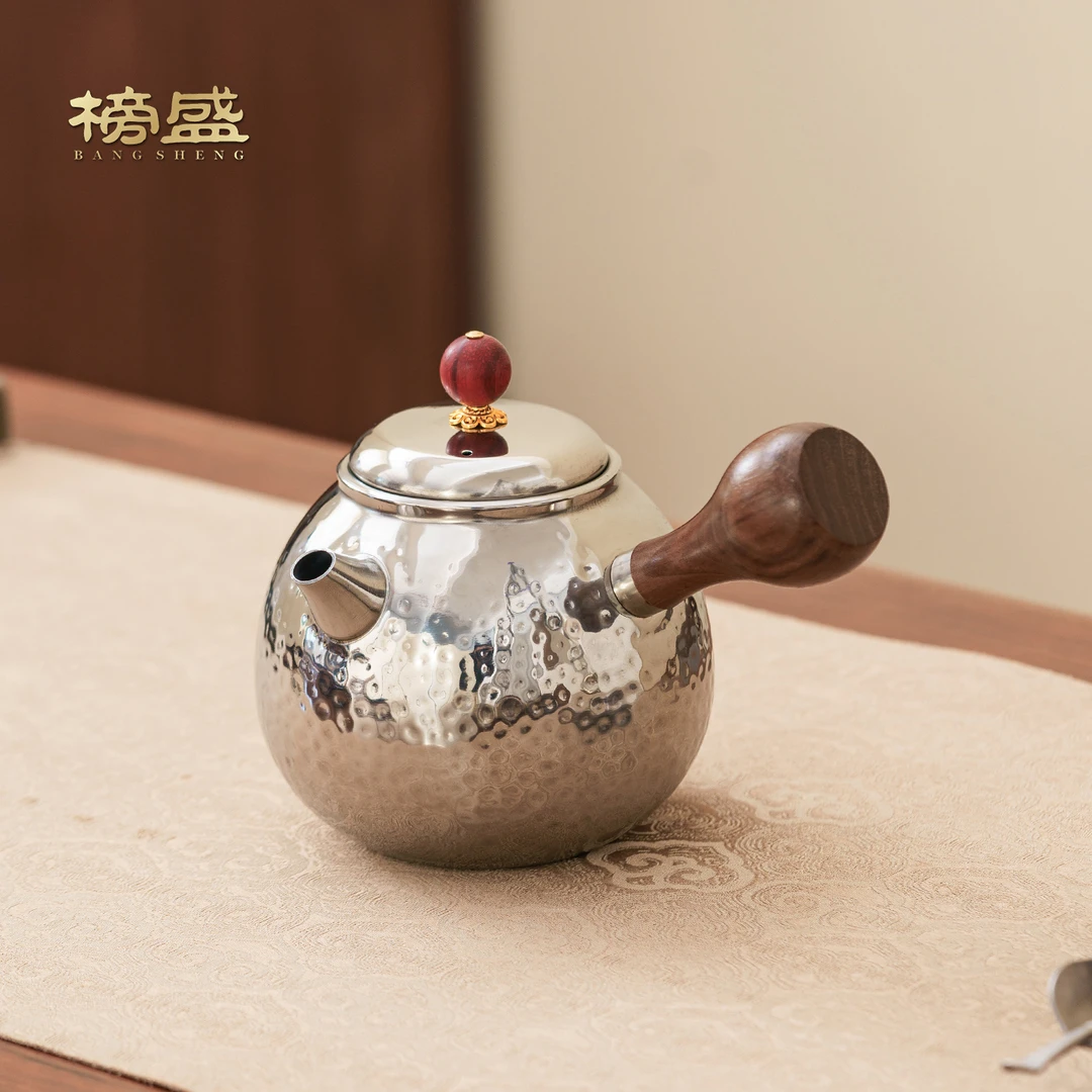 榜盛纯钛锤纹侧把壶2025新款家用高档轻奢不烫手泡茶壶功夫茶具