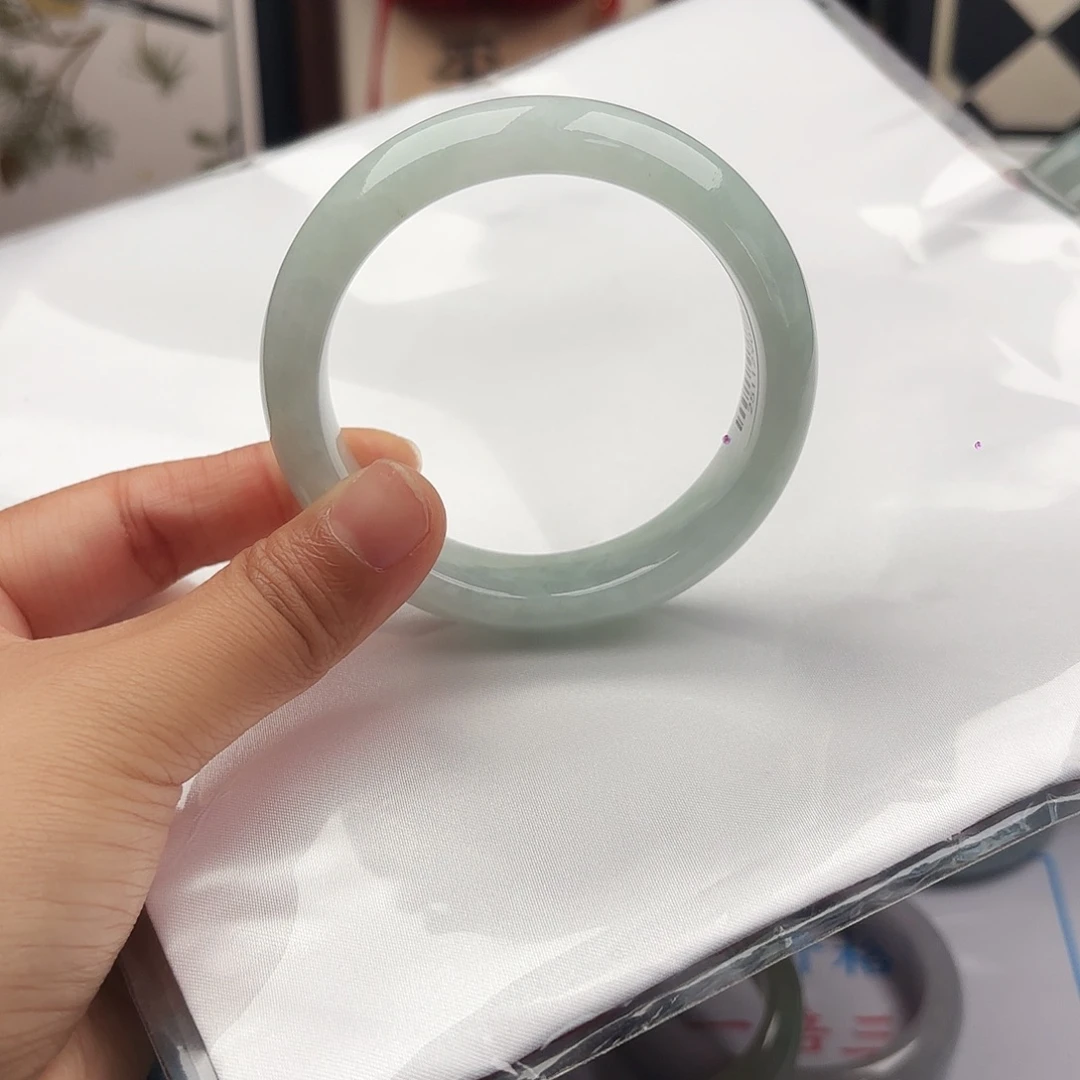 翡翠未镶嵌手镯56-58 24