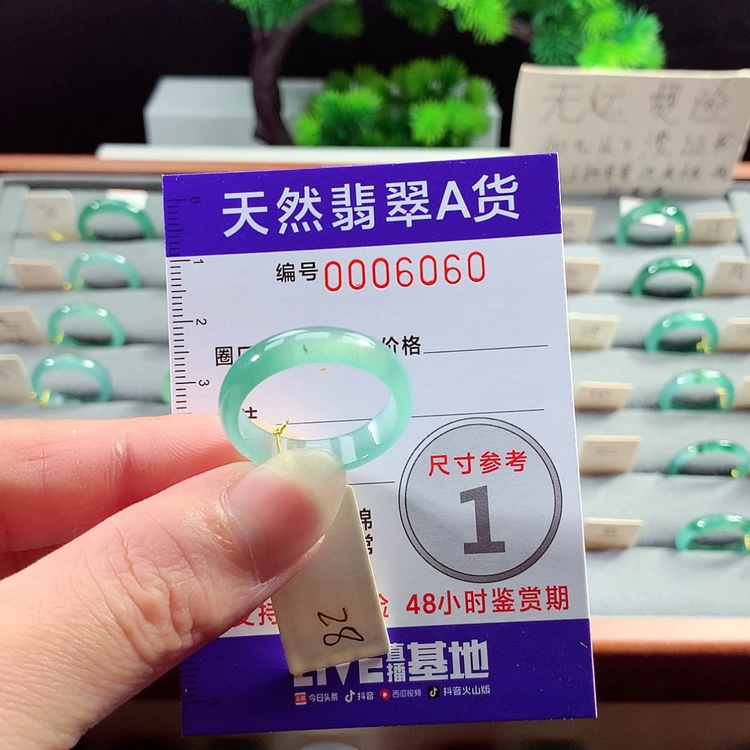 翡翠戒指未镶嵌28号