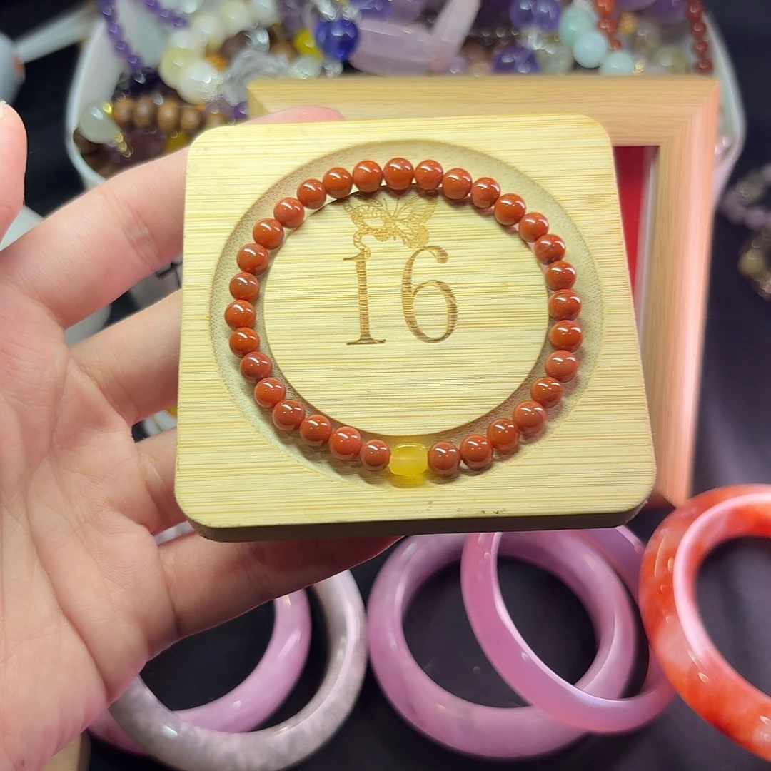 手镯水晶未镶嵌卡5南红蜜蜡设计款