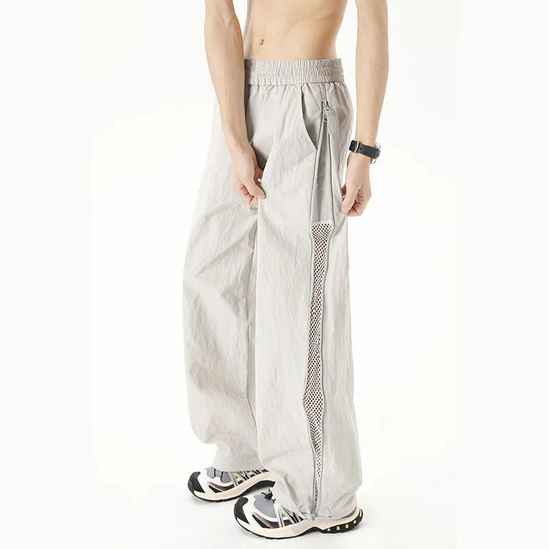 宽松速干裤夏季休闲裤冰感直筒裤裤子直筒阔腿裤休闲裤高街潮流男