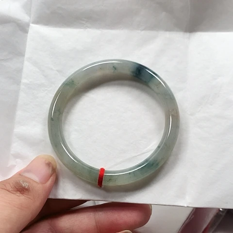 翡翠未镶嵌手镯缅甸翡翠手镯圈口53