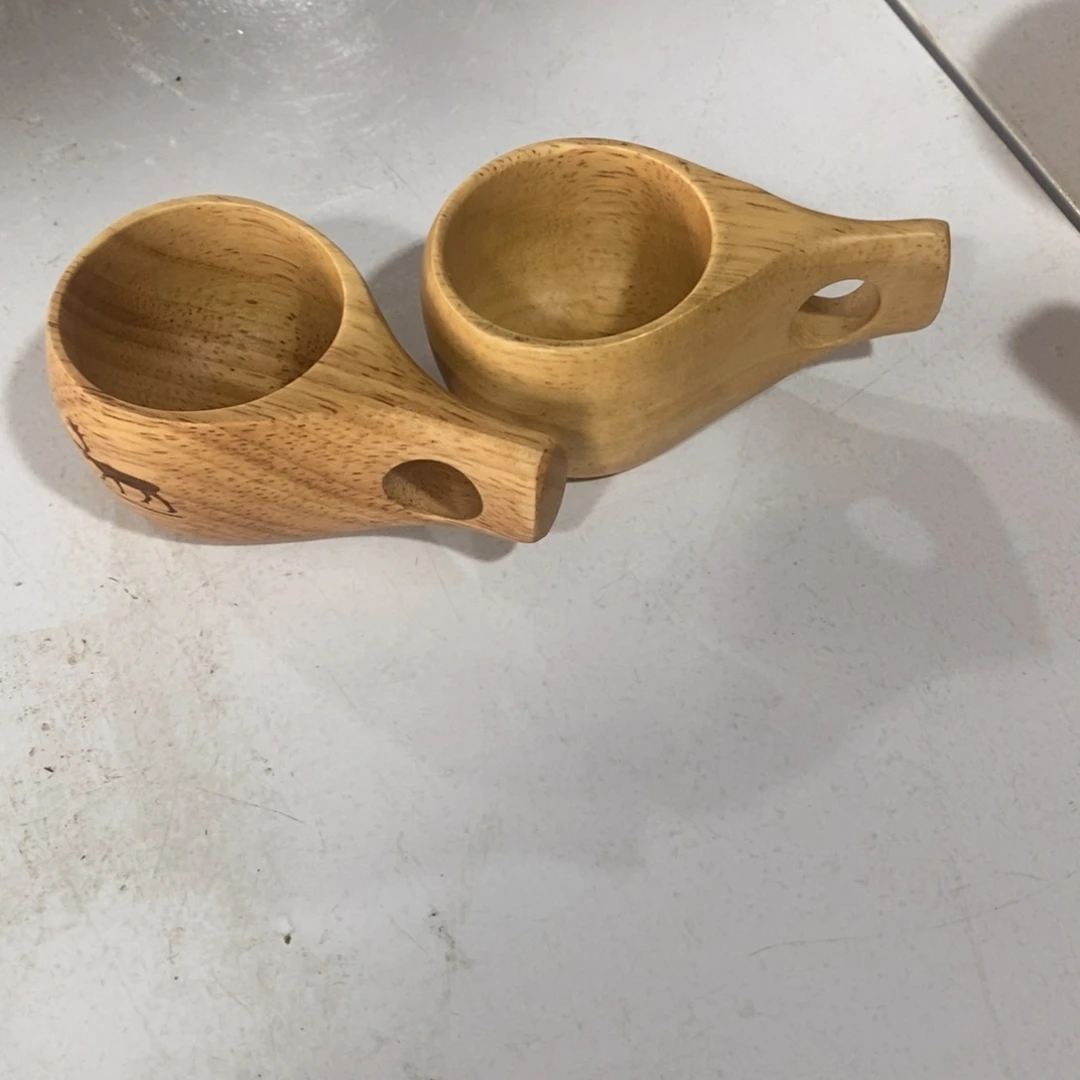 木石*橡胶木小号水杯两个