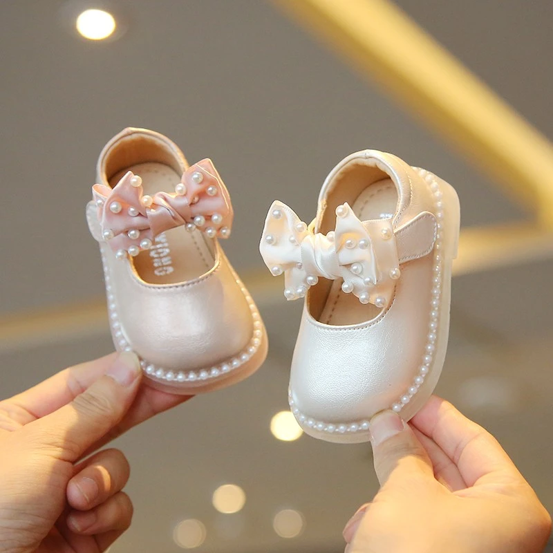15-24码女童公主软底春季洋气小童鞋婴幼儿宝宝学步女宝宝小皮鞋