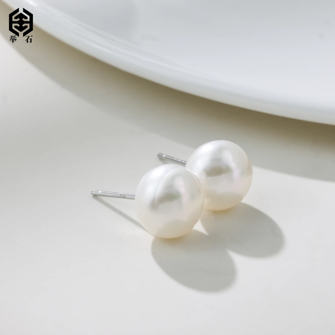 【举石精选】X0128-523-16珍珠耳饰（一对/多样性发/约8.5-10mm）K