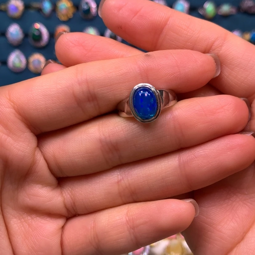 【闪购商品】欧泊戒指款式银S925镶嵌云