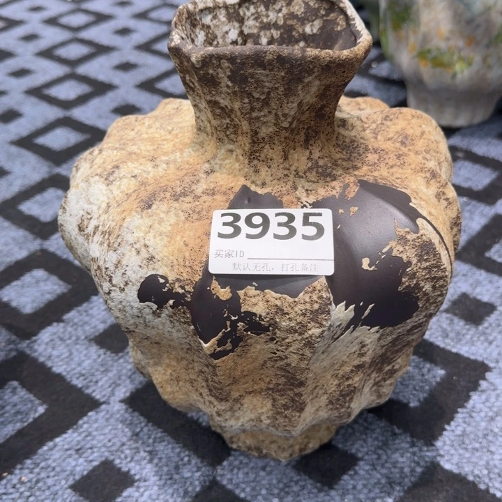 瓷片景德镇高温花器编码3935高31高6默认无孔