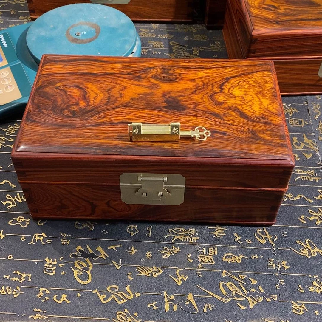 微凹黄檀（南美大红酸枝）宝*哥独板首饰盒25/15/10