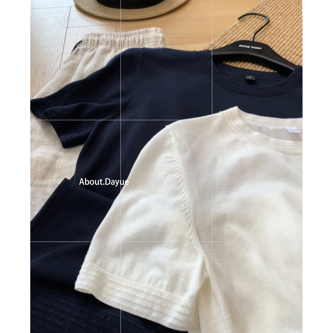 DAYUE【佩斯】显瘦又气质~透气凉感100莱赛尔！髙品时尚百搭针织上衣