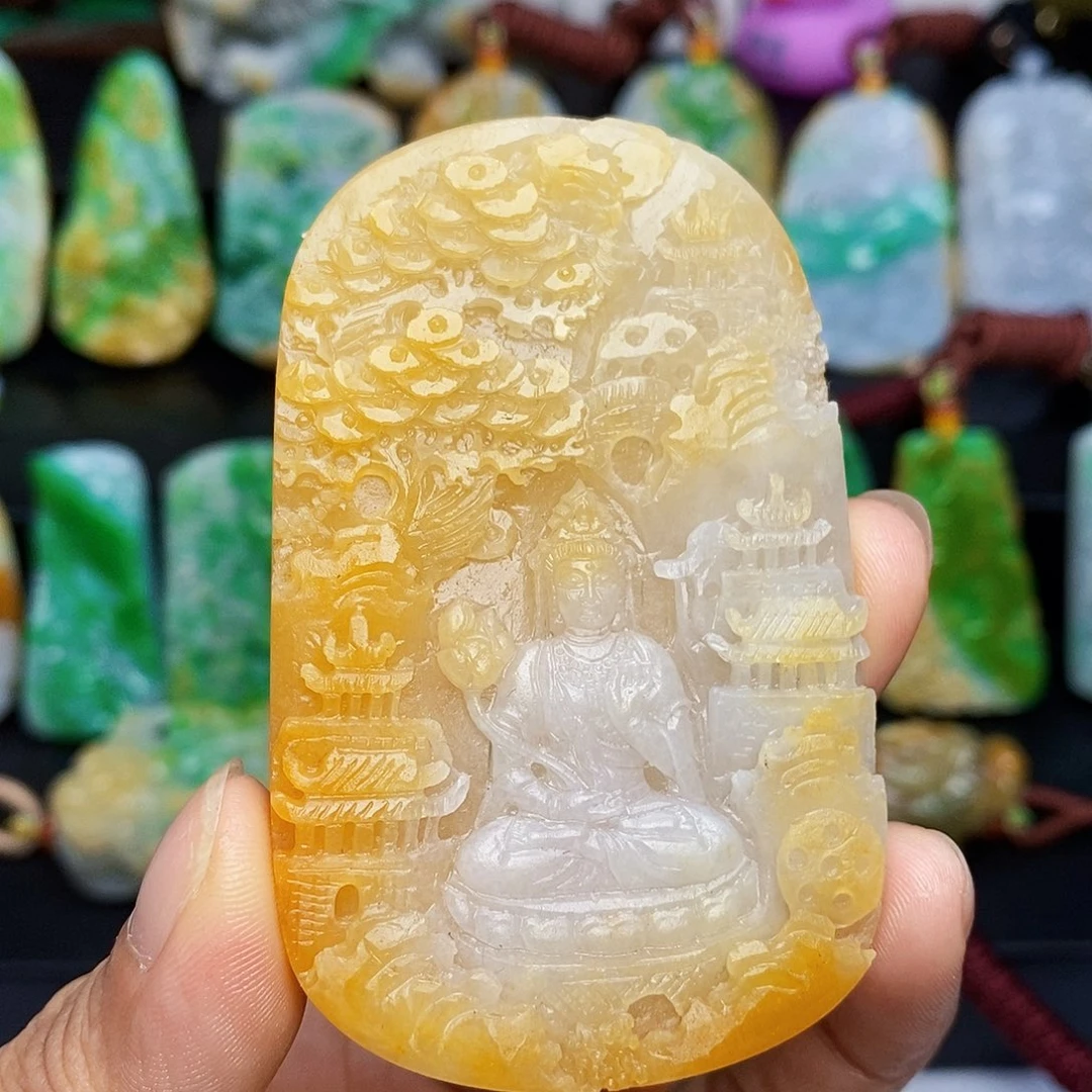 未镶嵌定制翡翠翡翠A货一物一证福利款观音