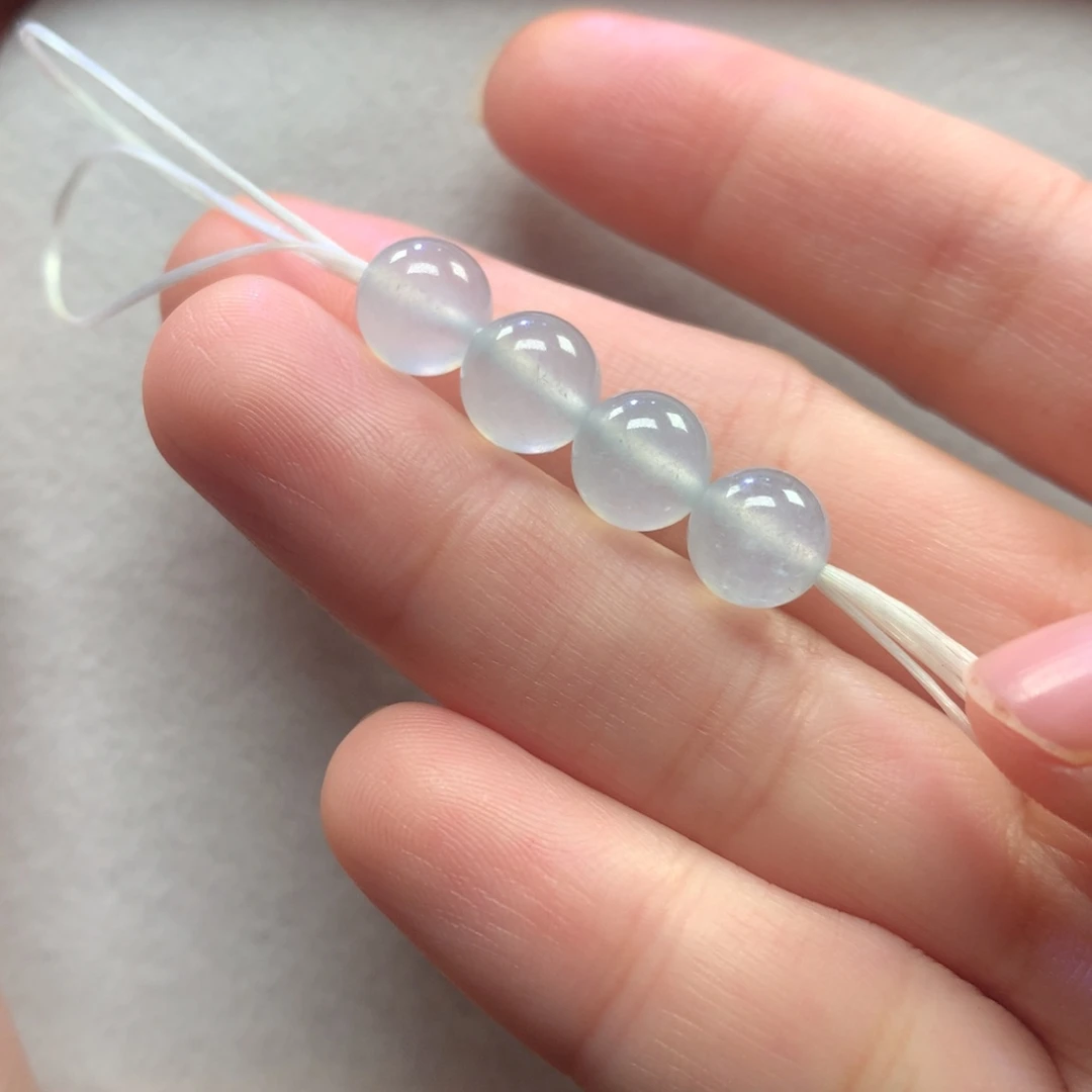 翡翠未镶嵌手链正冰