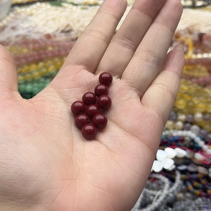 玛瑙/玉髓珠宝半成品未镶嵌30颗8mm左右紫金砂
