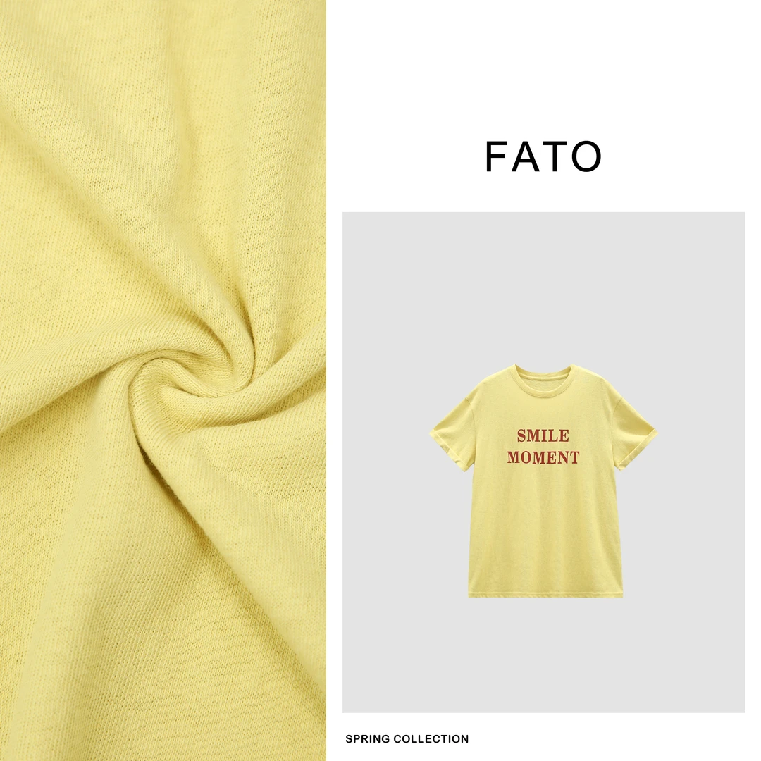 fattonny郑买买【番茄炒蛋】夏款欧若风宽松印花短袖T恤YZ50319T2