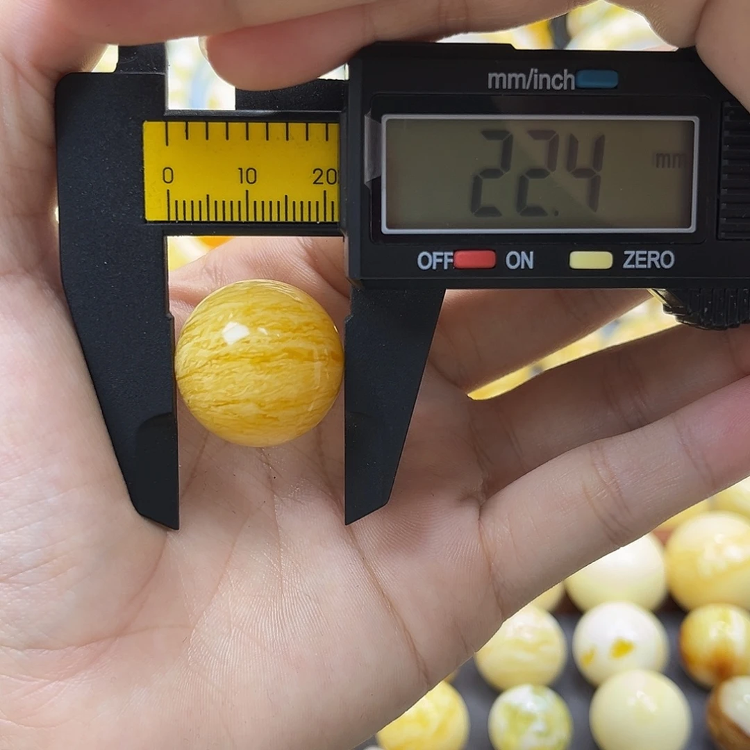 琥珀未镶嵌手链单珠圆珠