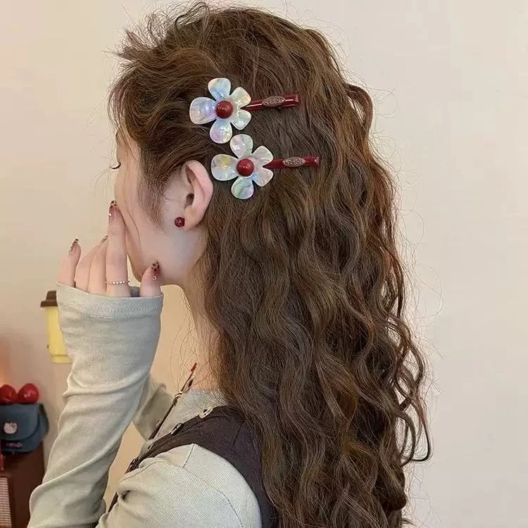 D-B0442发夹鸭嘴夹发卡超仙手工女烫发发饰一字夹少女风抓夹发夹