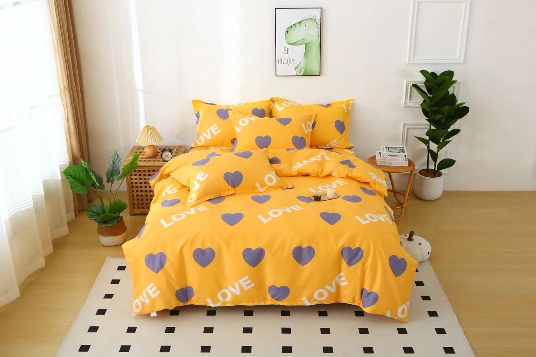 1.5m*2m（±5cm）被罩【辉煌一生】黄色