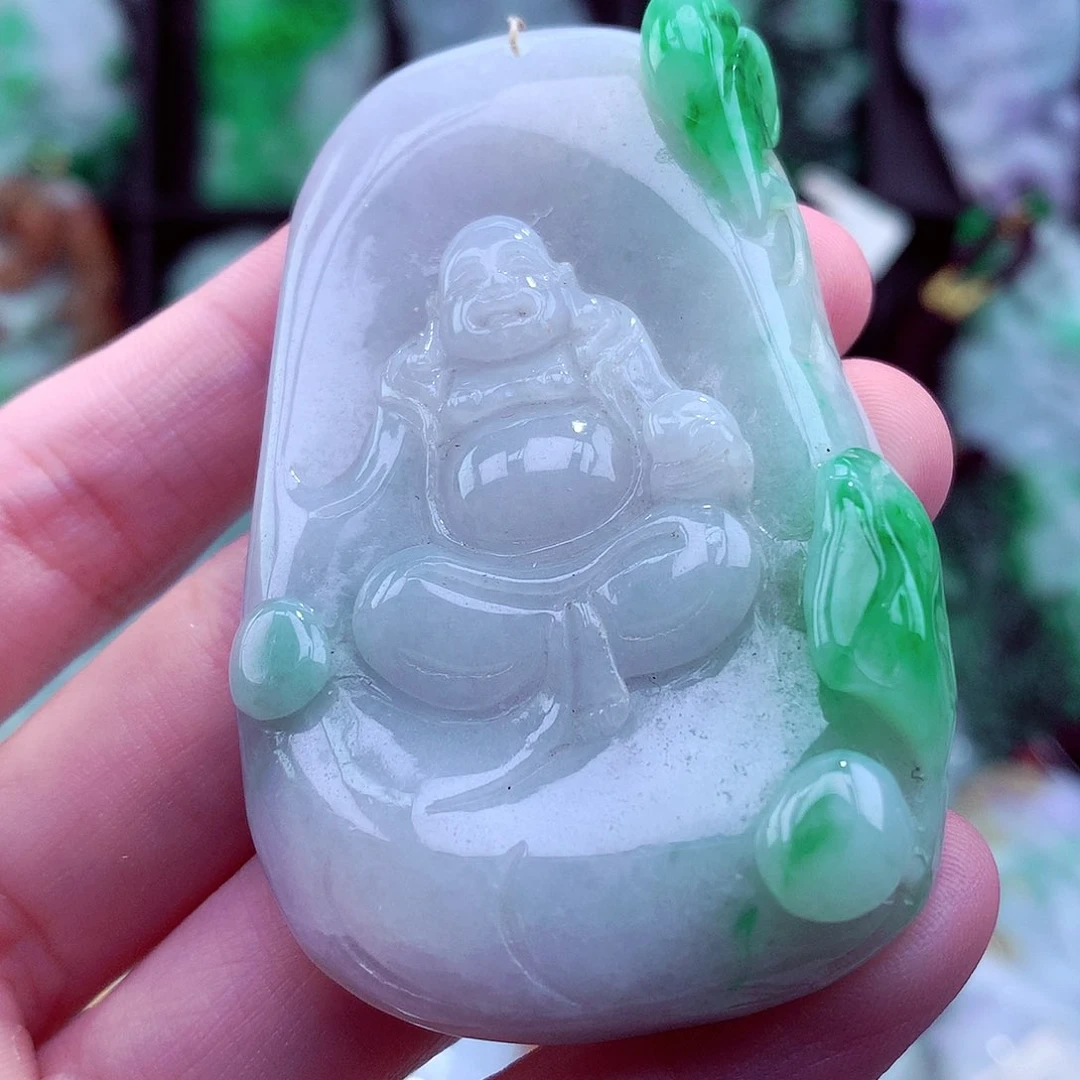 翡翠未镶嵌颈饰天然